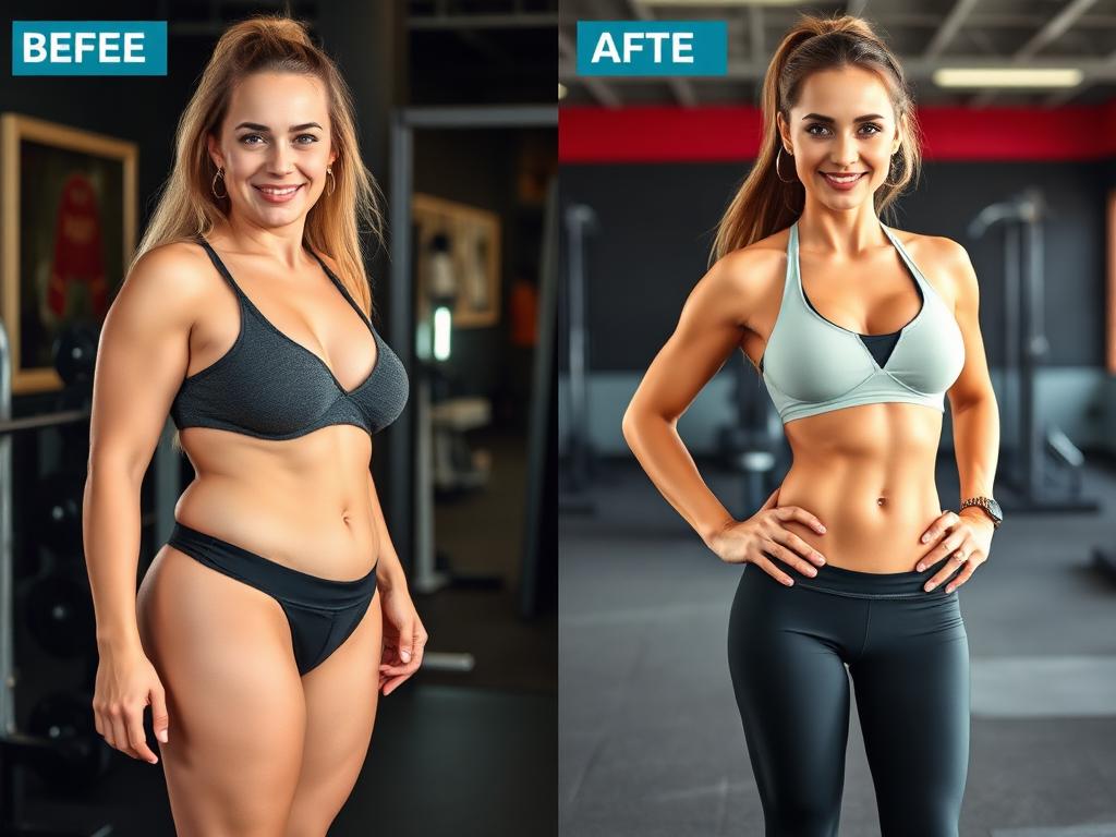 Before and after of Aria M.
